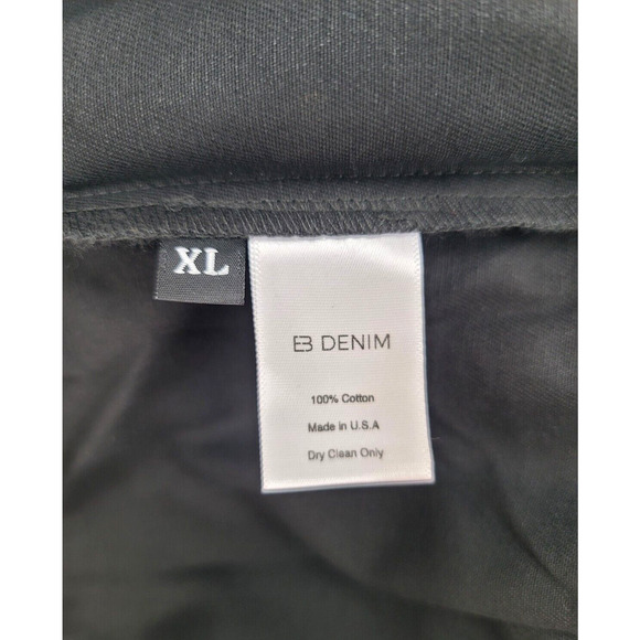 EB Denim Black Wrap Mini Skirt Size XL Belted Y2K Street Style 100% Cotton USA - Picture 6 of 7